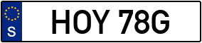 Trailer License Plate